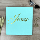 Camiseta Feminina Verde Menta Jesus Dourado