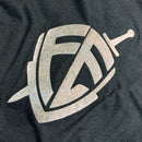Camiseta Masculina Preta Escudo Fé