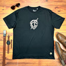 Camiseta Masculina Preta Escudo Fé