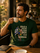 Camiseta Masculina Verde Brasil Feliz é a Nação