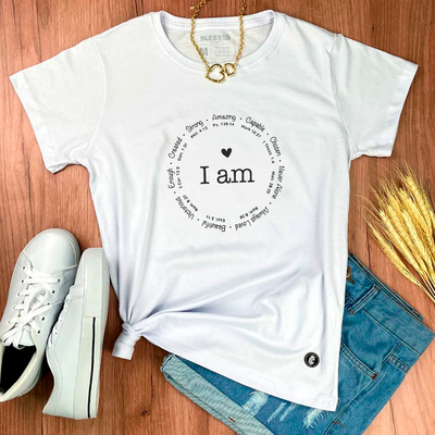 Camiseta Feminina Branca I Am