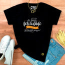 Camiseta Feminina Preta A Sua Felicidade Pode Estar No Próximo Passo