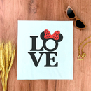 Camiseta Feminina Branca Love Minnie