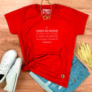 Camiseta Feminina Vermelha Confie No Senhor De Todo O Seu Coração
