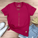 Camiseta Feminina Pink Fé Listra Dourado