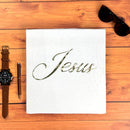 Camiseta Masculina Branca Jesus Dourado