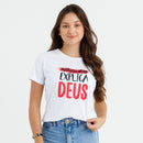Camiseta Feminina Branca Ninguém Explica Deus
