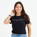 Camiseta Feminina Preta Eis-me aqui