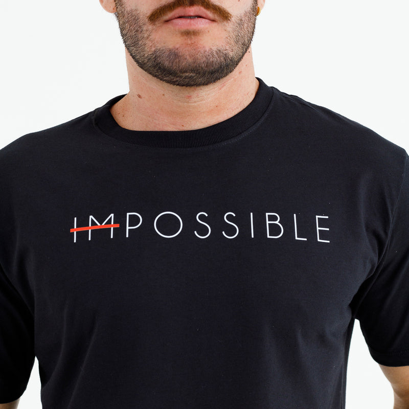 Camiseta Masculina Preta Impossible