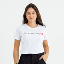 Camiseta Feminina Branca Eis-me aqui