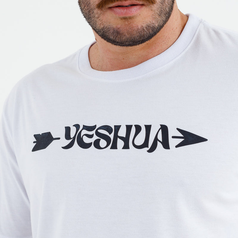 Camiseta Masculina Branca Yeshua Flecha