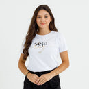 Camiseta Feminina Branca Seja Luz