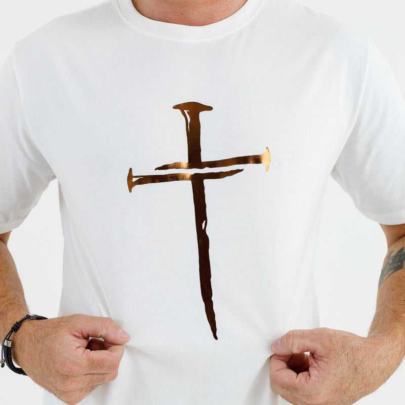 Camiseta Masculina Off White Cruz e Prego