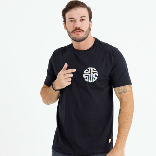 Camiseta Masculina Preta Jesus