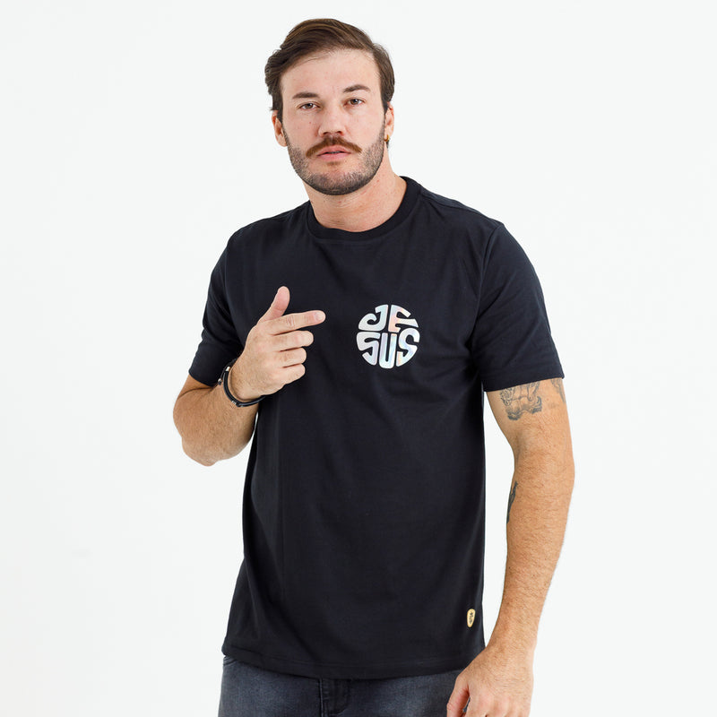 Camiseta Masculina Preta Jesus