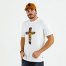 Camiseta Masculina Off White Cruz Leão Dourado