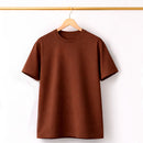 Camiseta Masculina Marrom Lisa