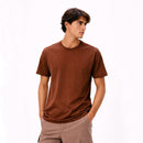 Camiseta Masculina Marrom Lisa