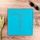 Camiseta Feminina Turquesa Jesus Strass