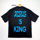 Oversized Preta Full Jesus Is King Azul