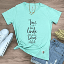 Camiseta Feminina Verde Menta Você é Uma Ideia Linda