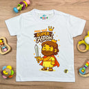 T-Shirt Infantil Branca Meu Real Super Herói