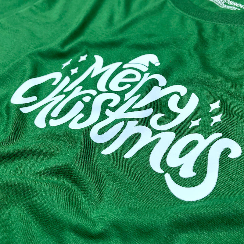 Camiseta Masculina Verde Merry Christmas Chapéu
