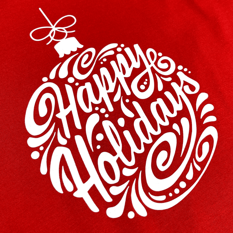 T-Shirt Infantil Vermelha Happy Holidays