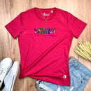 Camiseta Feminina Pink Aplique Camaleão Yeshua