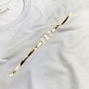 Camiseta Masculina Branca Paz Dourado