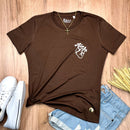 Camiseta Feminina Marrom Coração