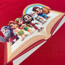 T-Shirt Infantil Vermelha Personagens Bíblicos