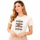 Camiseta Feminina Off White O Teu Olhar Jamais Se Afastou de mim