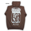 Moletom Canguru Com Capuz Marrom Guarda Teu Coração Prov 4:23