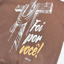 Moletom Canguru Com Capuz Marrom Foi Por Você!