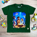 T-Shirt Infantil Verde Nascimento De Jesus
