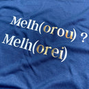 Camiseta Masculina Azul Melho(orou) ? Melh(orei)