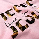 Moletom Rosa Jesus Cristo Lives in Me