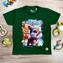 T-Shirt Infantil Verde Alce Baby Natal
