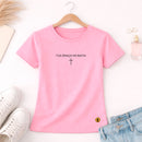 Camiseta Feminina  Rosa  Tua Graça Me Basta