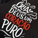 Oversized Preta Full Cria Em Mim Deus Um Coração Puro