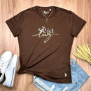 Camiseta Feminina Marrom Seja Luz