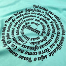 Camiseta Feminina Verde Menta Oração Pai Nosso