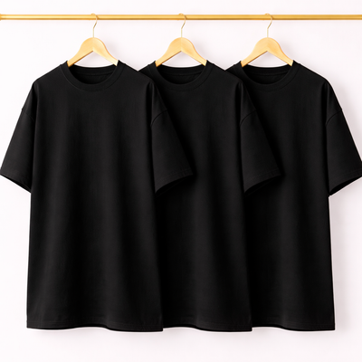 Kit 3 Oversized Lisa Preta