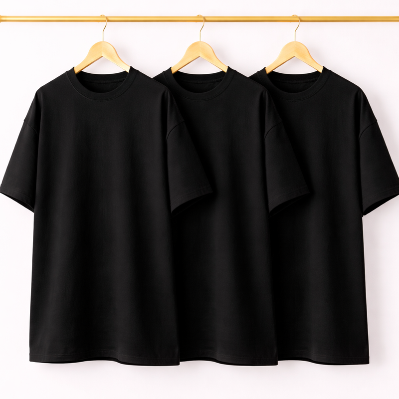 Kit 3 Oversized Lisa Preta