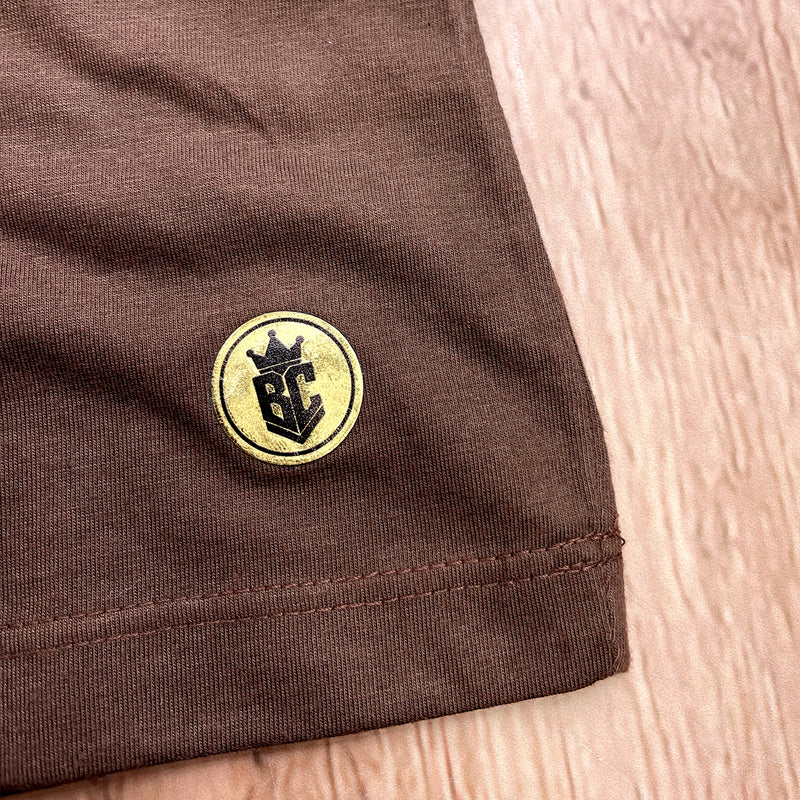 T-Shirt Infantil Marrom Ele Faz Morada Em Mim!