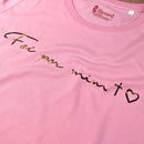 T-Shirt Infantil Rosa Foi Por Mim Cruz Coração