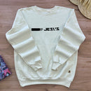 Moletom Off White Aplique Direção Jesus