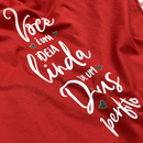 Camiseta Feminina Vermelha Você é Uma Ideia Linda