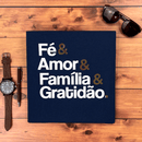 Camiseta Masculina Azul Fé & Amor